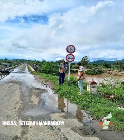 PK 173+000 – RNS5A, Région SAVA : L’entreprise CRBC prête à réparer les dégâts apres le passage du cyclone Dikeledi